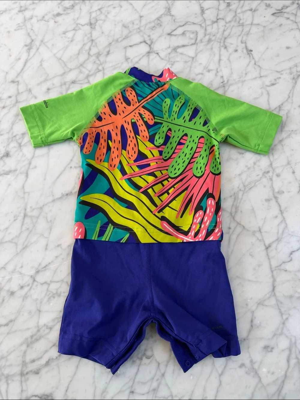 Columbia Baby Sandy Shores Sunguard Sz 12-18 Mo Suit Omni-Shade UPF 50 NWOT